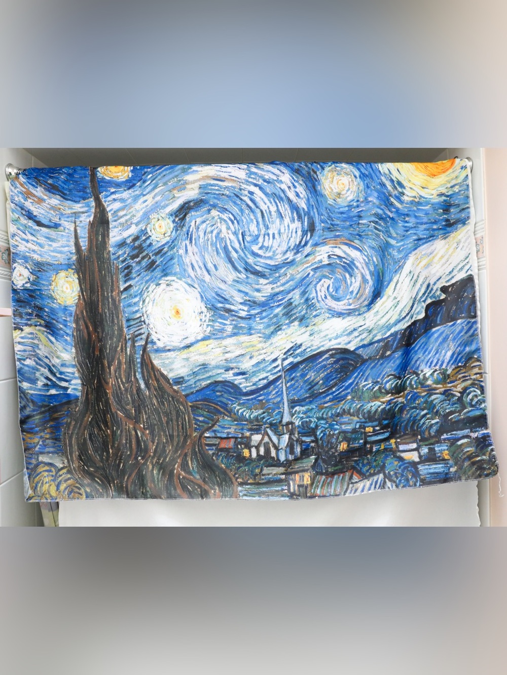 Starry Night Vincent Van Gogh blue tapestry painting wall decor art print